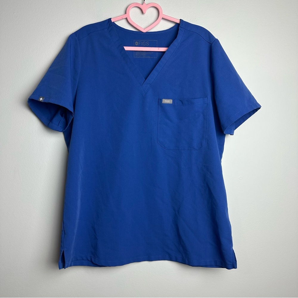 Figs Blue Short Sleeve Tee